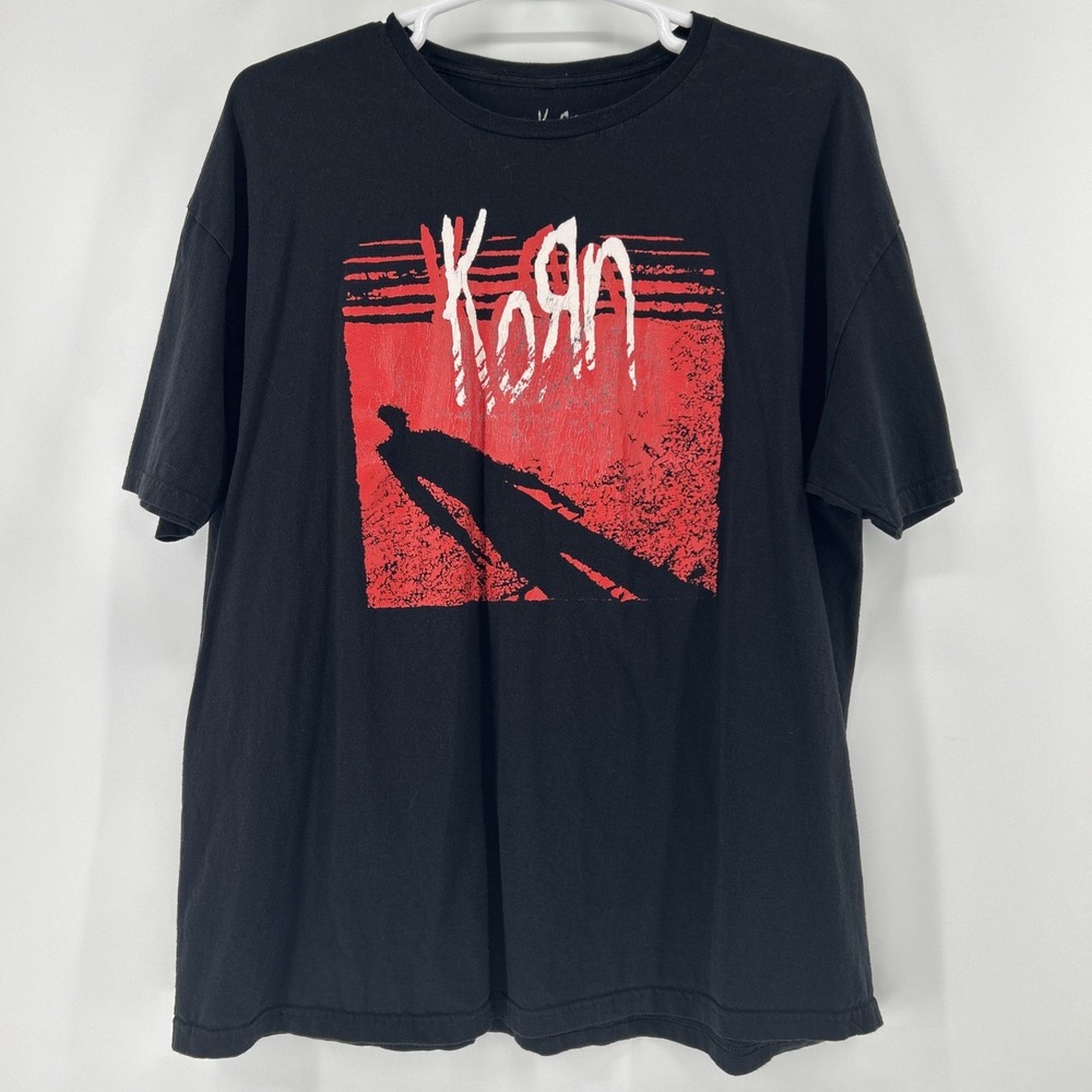Korn T-shirt Men's 3XL XXXL Black & Red Shadow Man Band Music Heavy Metal Grunge